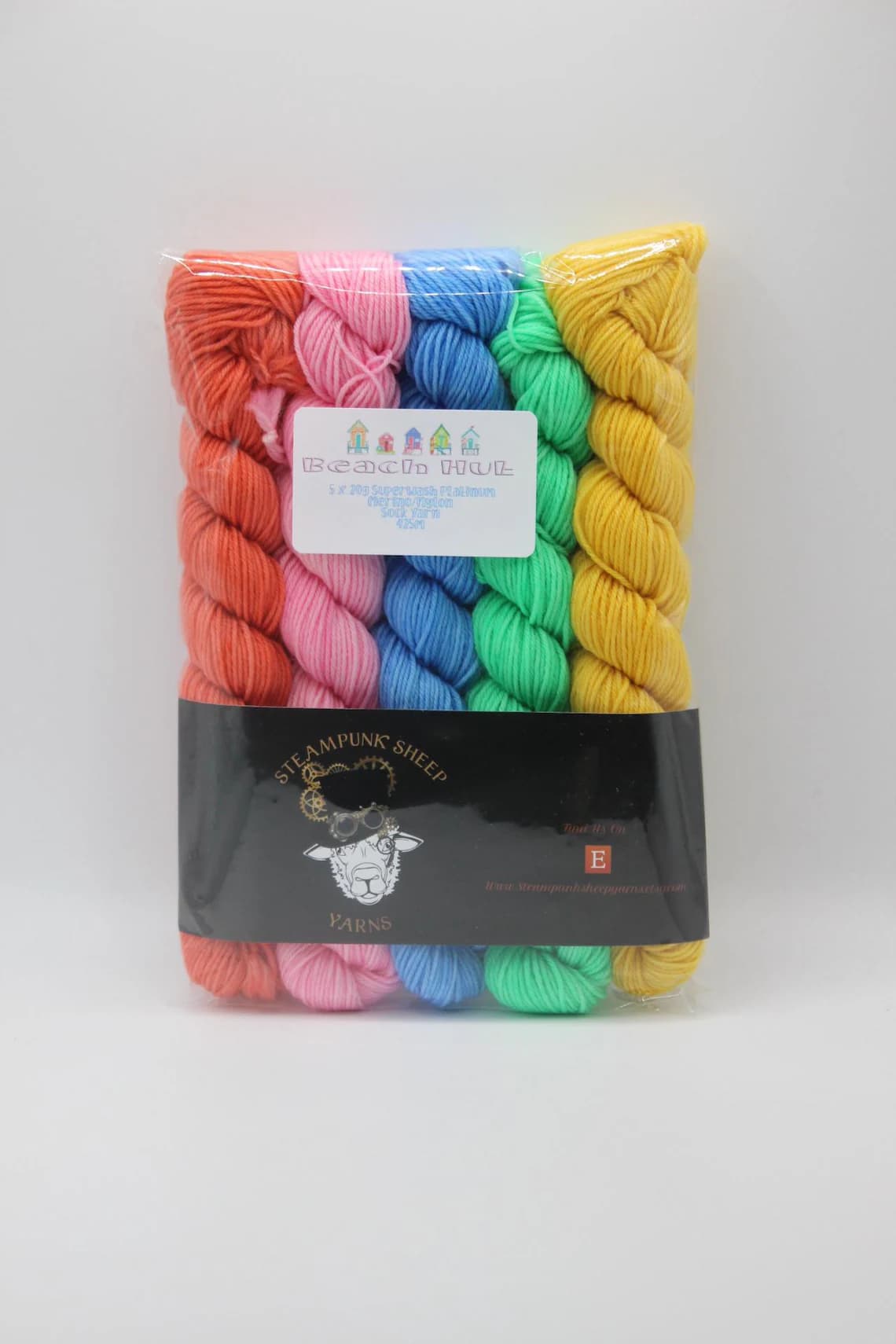 Beach Hut 5 x 20g Merino/Nylon Mini set